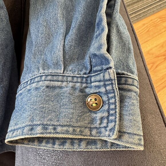 Vintage Cottagecore Fall Autumn Embroidered Patchwork Denim Jacket XL Pumpkin 90 - Picture 14 of 16